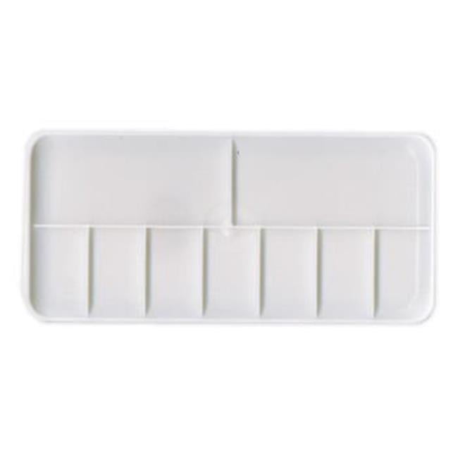 White Plastic Rectangular Paint Palette - 9x13.5 Cm Artist Mixing Surface