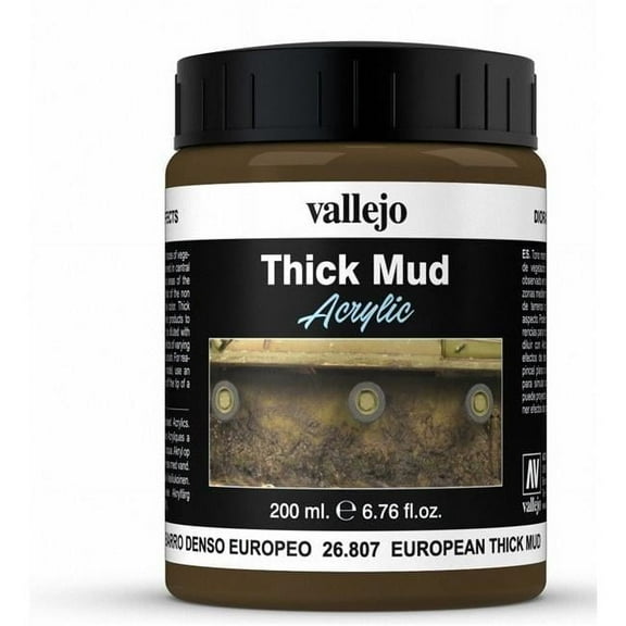 Acrylicos Vallejo VJP26807 Weathering Effects European Thick Mud Textures - 200 ml