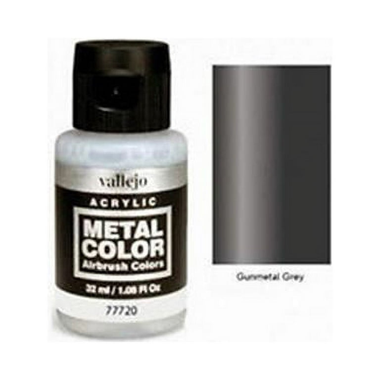 Acrylicos Vallejo VJP77720 32 ml Gunmetal Grey Metal Color Paint 