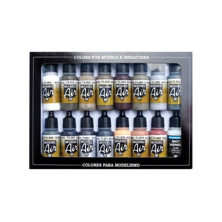 10 VALLEJO MODEL AIR ACRYLIC AIRBRUSH PAINTS COLOURS SUITABLE FOR