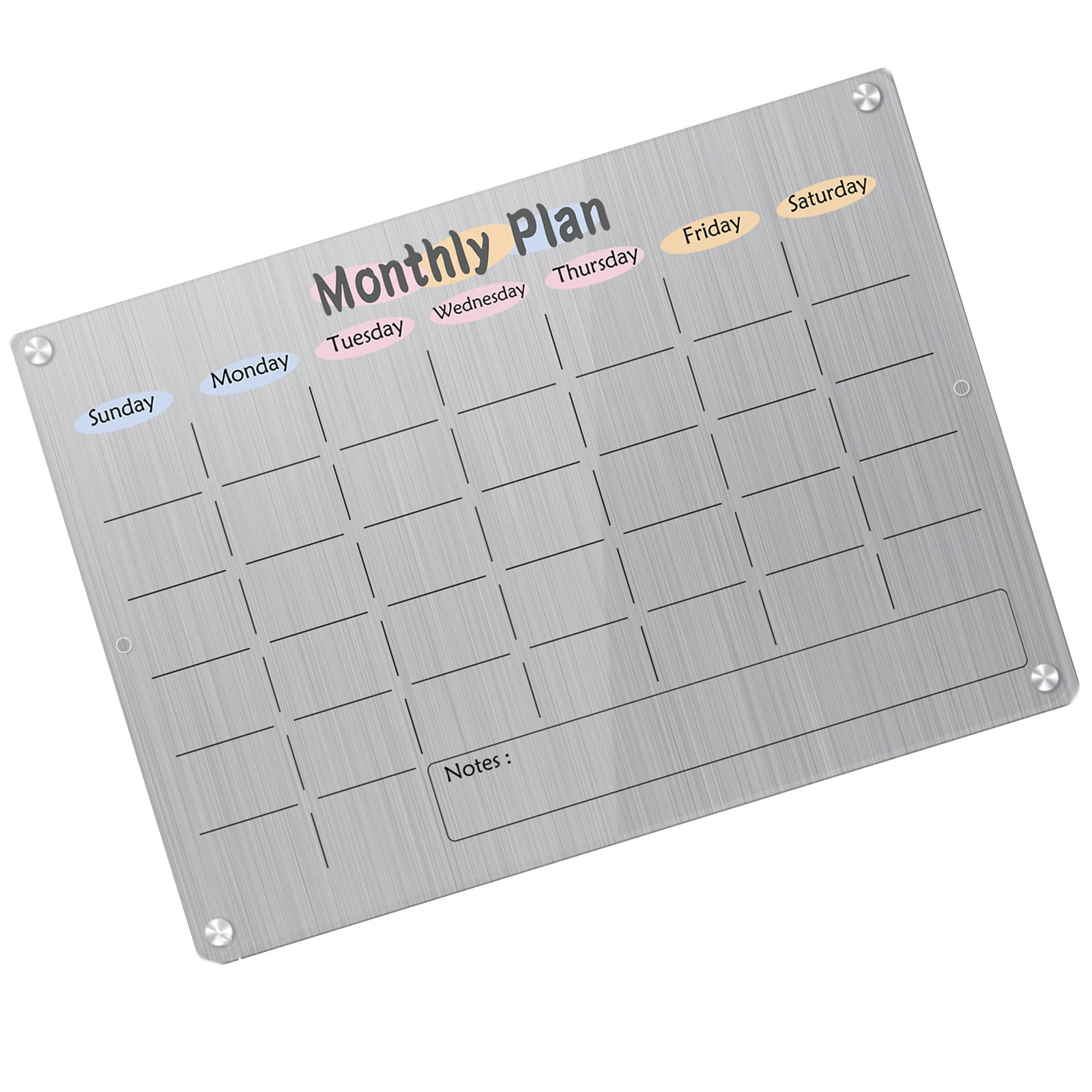 Acrylics Fridge Calendar Weekly Monthly Calendar Planner Calendar Memo Board Fridge Checklist Board