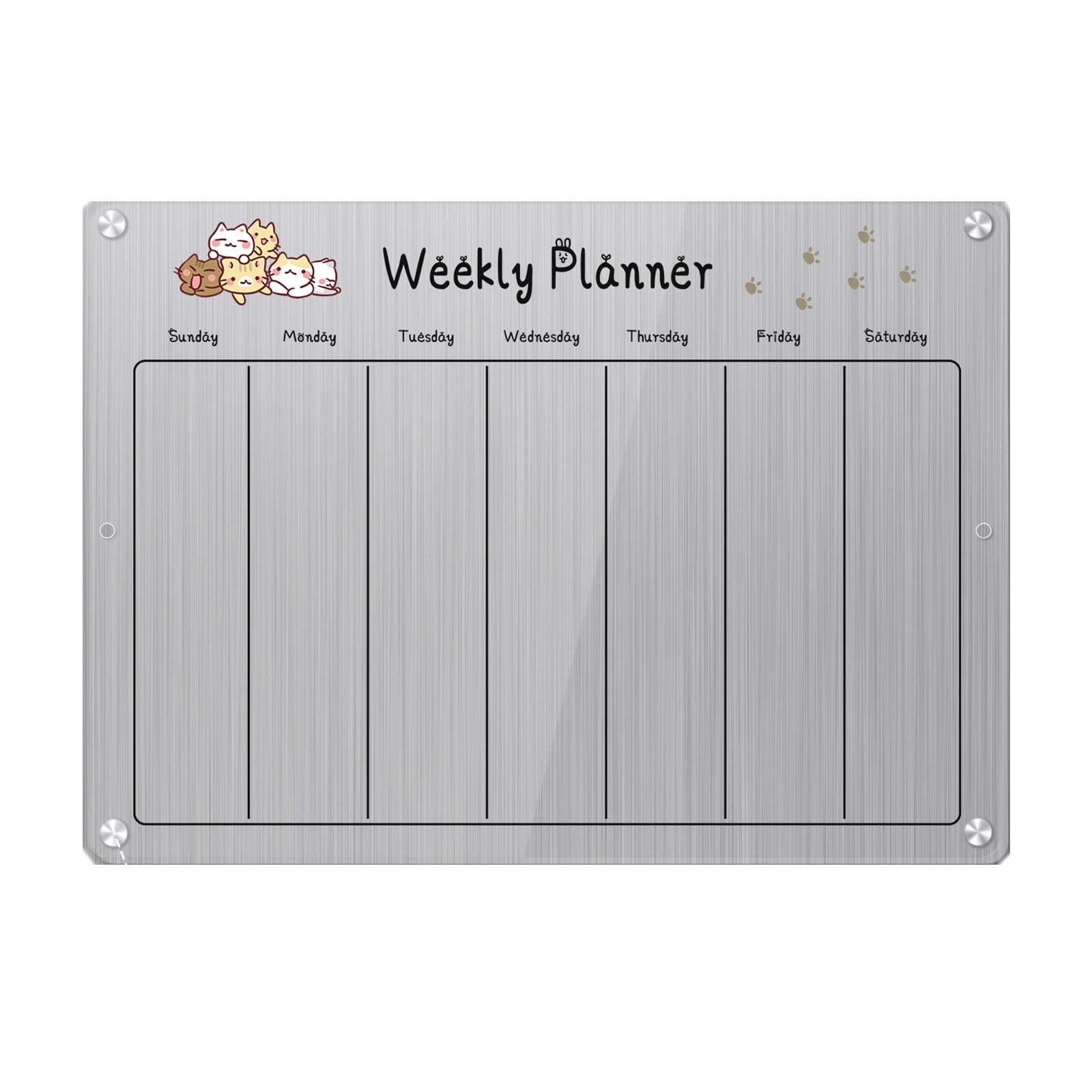 Acrylics Fridge Calendar Weekly Monthly Calendar Planner Calendar Memo Board Fridge Checklist Board