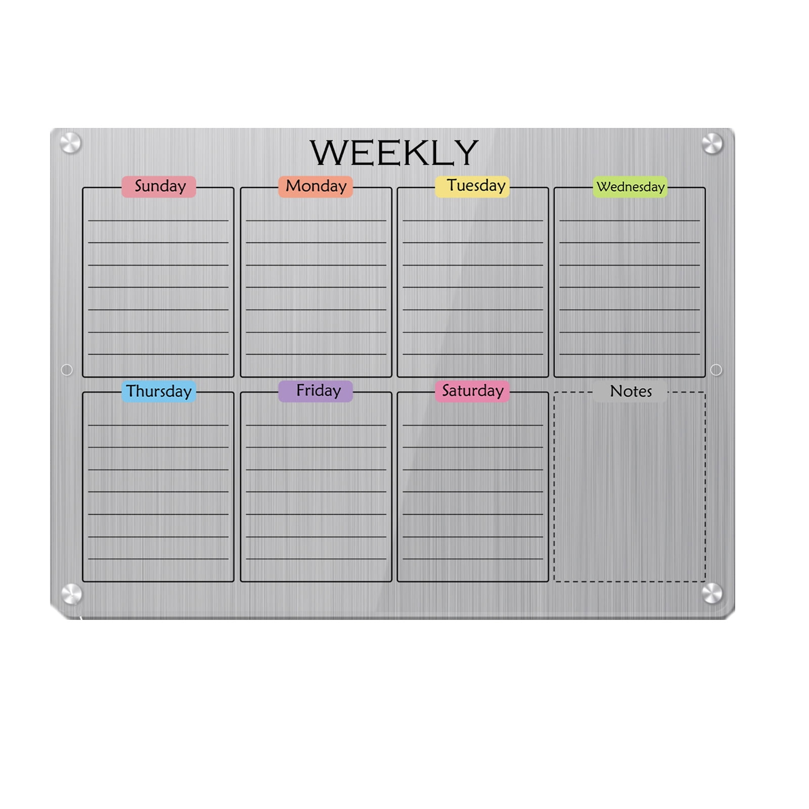 Acrylics Fridge Calendar Weekly Monthly Calendar Planner Calendar Memo Board Fridge Checklist Board