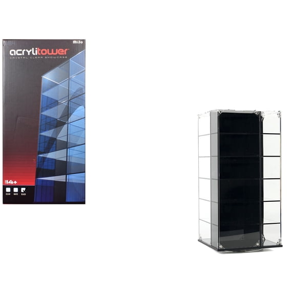 Acrylitower Showcase 24 Car Display Desktop Spinner with Cover "Mijo Exclusives" for 1/64 Scale Models