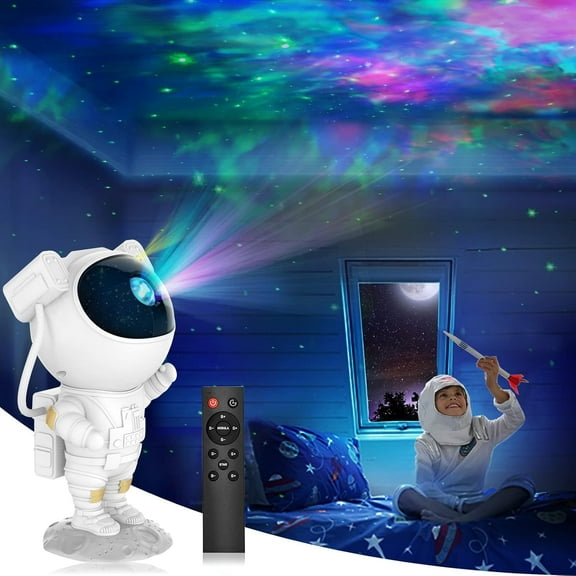 Acrylonitrile Butadiene Styrene Star Night LED Light,Astronaut Projector With Remote/Timer,Kids Room Decor,Aesthetic Galaxy Projector For Bedroom,Gift For Kids Adults Room Decor,White