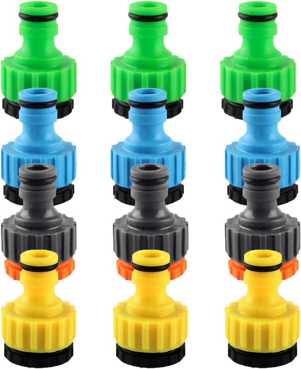 AcserGery 12PCS Universal Kitchen Faucet Adapter, Plastic Garden Hose