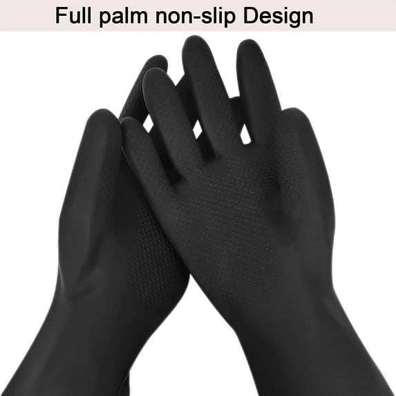 24" Long Latex Chemical Gloves - Extra Long Heavy Duty Waterproof Rubber Gloves for Industrial, Household & Cleaning Use, Resistant to Oil, Acid & Alkali, XL
