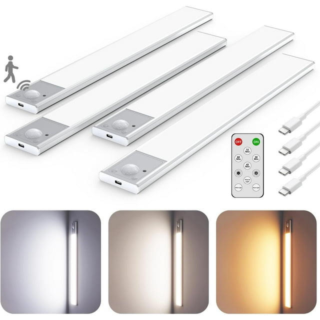 AcserGery 56 LED Under Lighting 4 Pack Wireless Motion Sensor