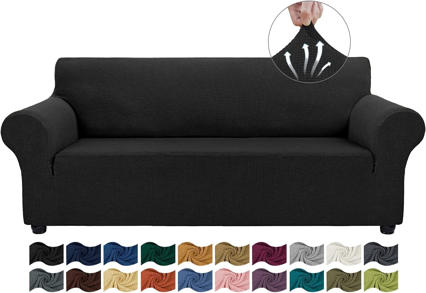 AcserGery Couch Covers for 3 Cushion Couch Stretch Sofa Covers