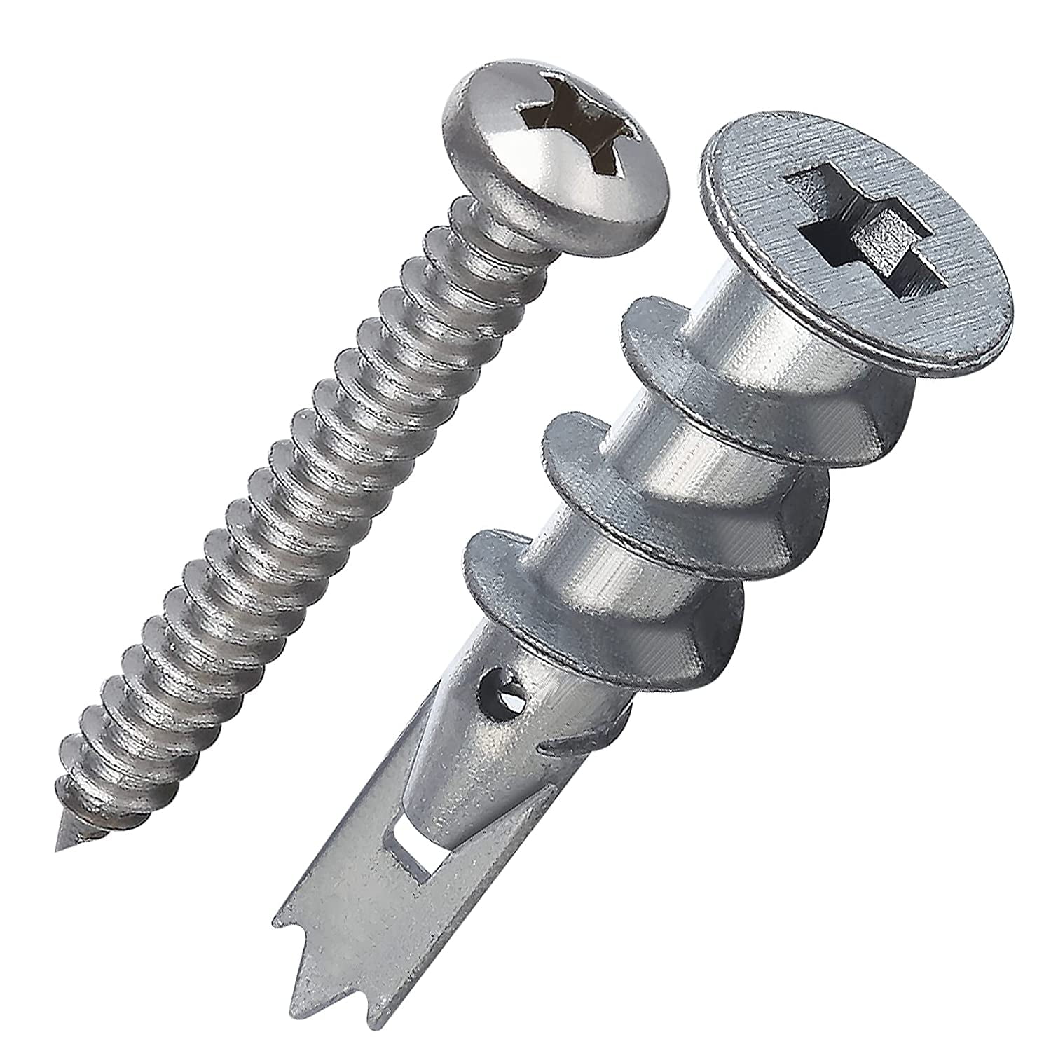AcserGery Zinc SelfDrilling Drywall Wall Anchors and Screws 25 Metal