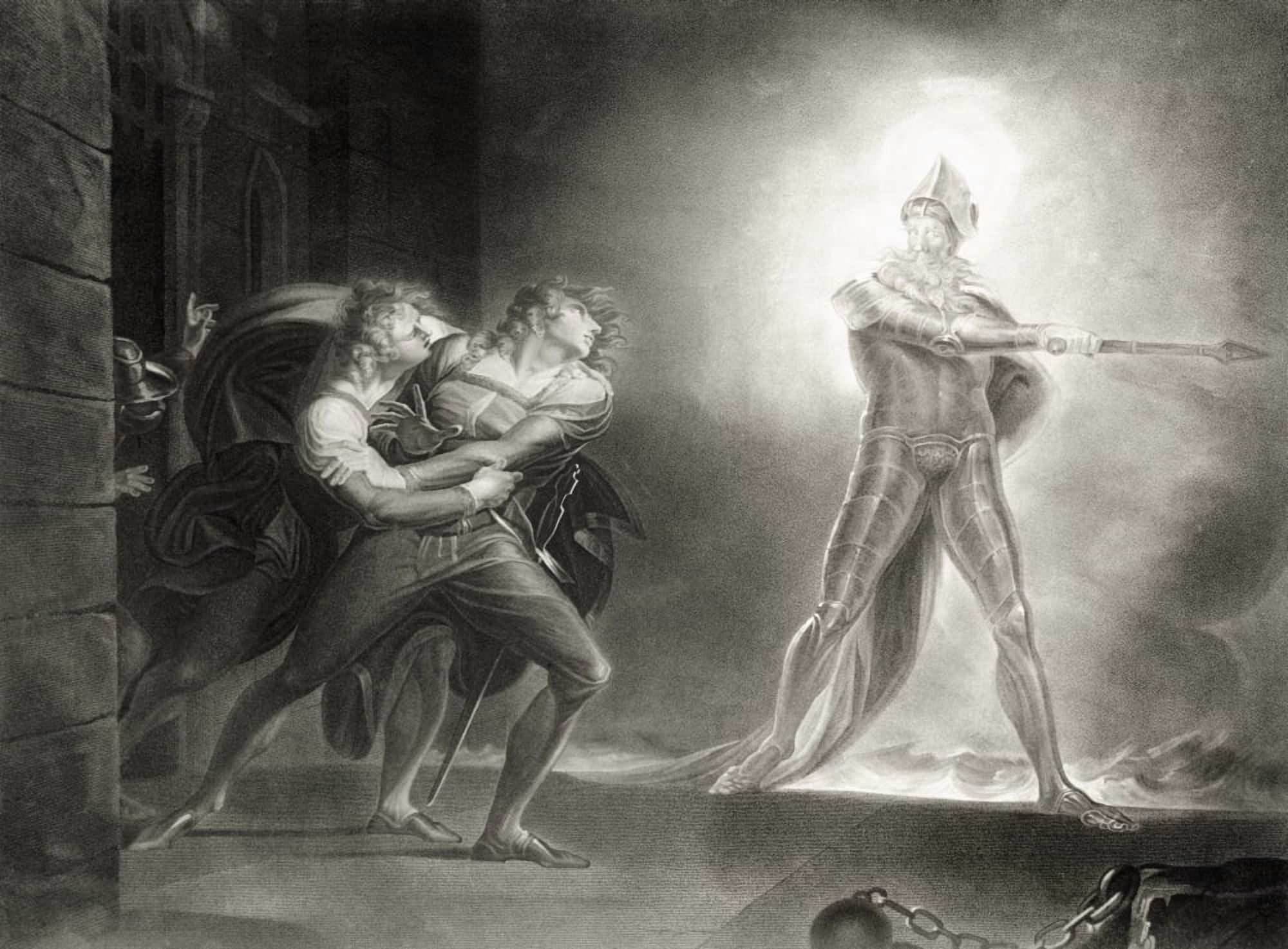 Act 1 Scene 4 From Hamlet By William Shakespeare 1564 To 1616 English Poet And Dramatist Engraved By RThew After Painting By H Fuseli Canvas Art - Ken Welsh Design Pics (34 x 24)