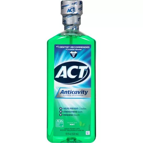 Act Anticavity Fluoride Mouthwash, 18 oz. Mint Flavor, 1 Each