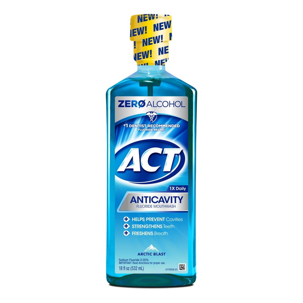 Act Anticavity Fluoride Mouthwash Arctic Blast (Pack of 3)