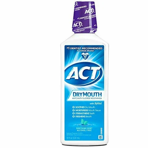 Act Anticavity Fluoride Mouthwash Dry Mouth Fresh Soothing Mint 18 oz Pack of 2