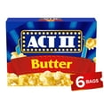 thumbnail image 1 of Act II Butter Microwave Popcorn, 2.75 oz., 6-Count Bags, 1 of 9