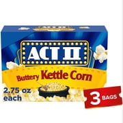 Act II Buttery Kettle Corn Microwave Popcorn, 2.75 oz., 3-Count Bags