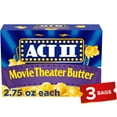 thumbnail image 1 of Act II Movie Theater Butter Microwave Popcorn, 2.75 oz., 3-Count Bags, 1 of 9
