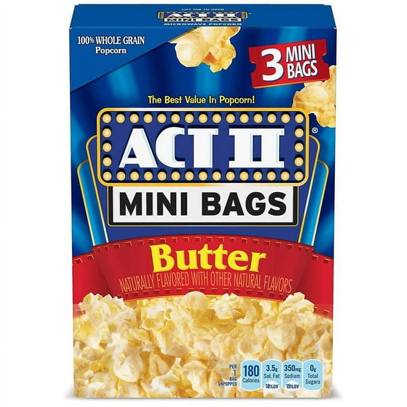 Act II Popcorn Mini Bags Butter 1.58oz x 3 Each