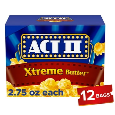 Act II Xtreme Butter Microwave Popcorn, 2.75 oz., 12-Count Bags