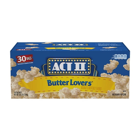 Product of Act II Butter Lovers Popcorn 30 Ct.