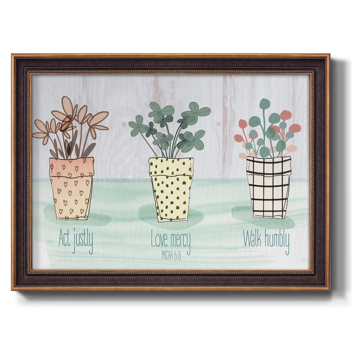 Act Justly Premium Framed Canvas- Ready to Hang