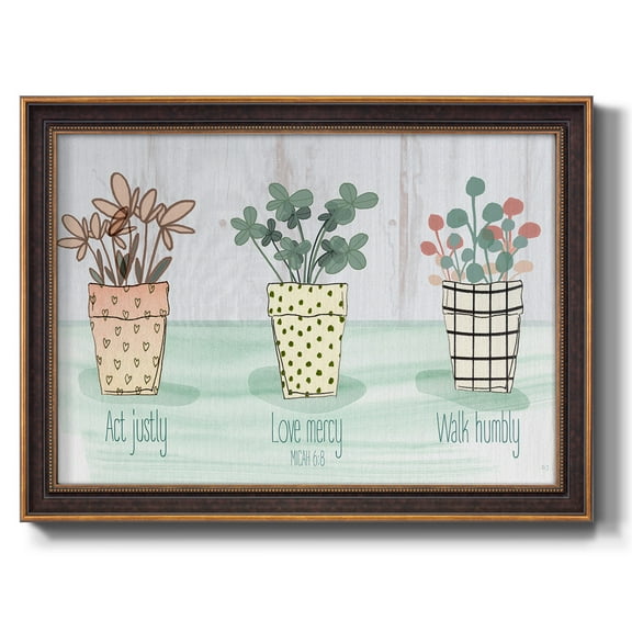 Act Justly Premium Framed Canvas- Ready to Hang