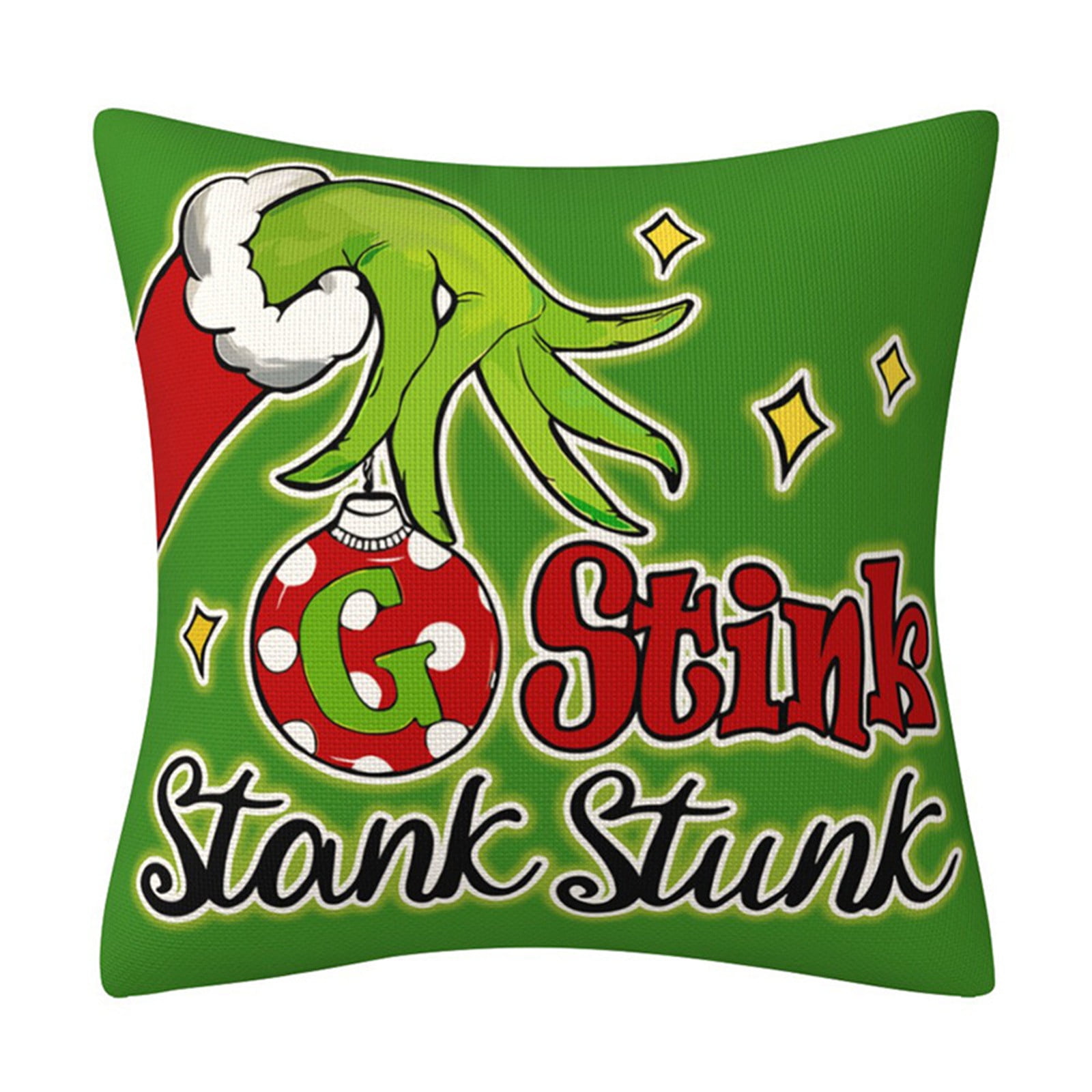 Act Now! Gomind Christmas Grinch Pillowcase18x18 Inch Pillow Case, Cushion Cover, Green Monsters