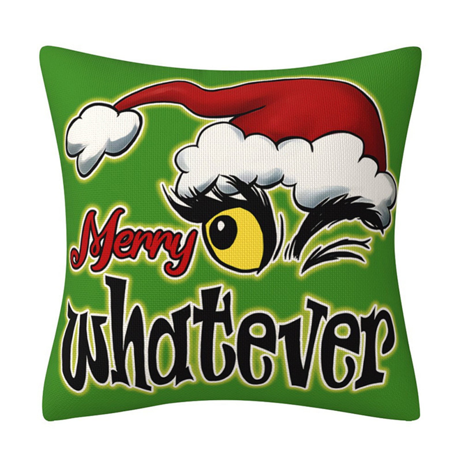 Act Now! Gomind Christmas Grinch Pillowcase18x18 Inch Pillow Case, Cushion Cover, Green Monsters