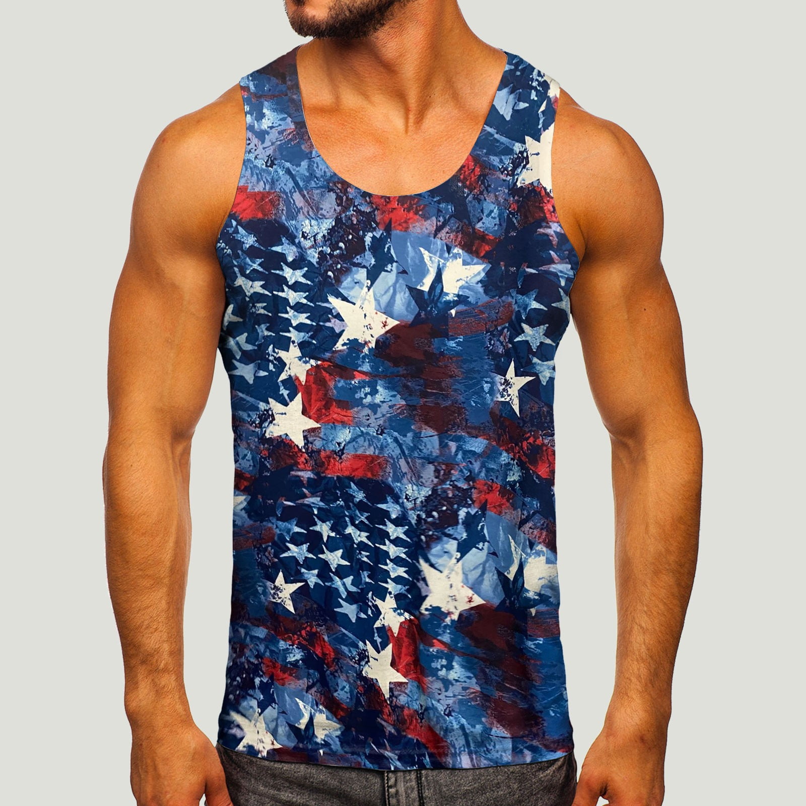 mens fourth of july tank tops