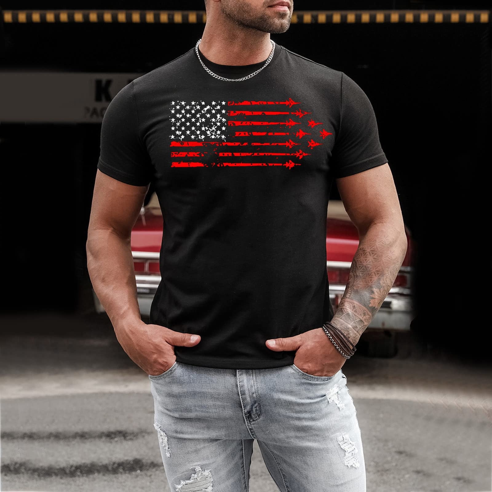 American Vintage Men's T-Shirt - Red - S