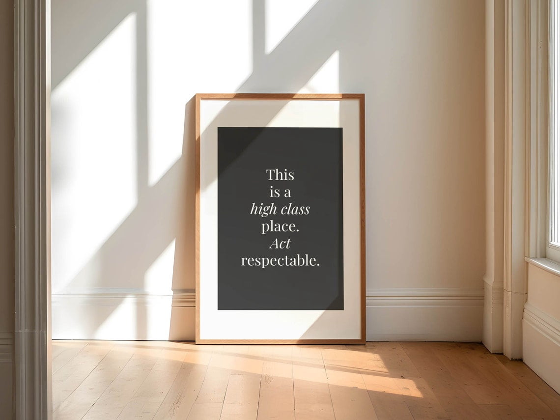 Act Respectable Bathroom Art Print Bathroom Wall Decor Guest Bathroom ...