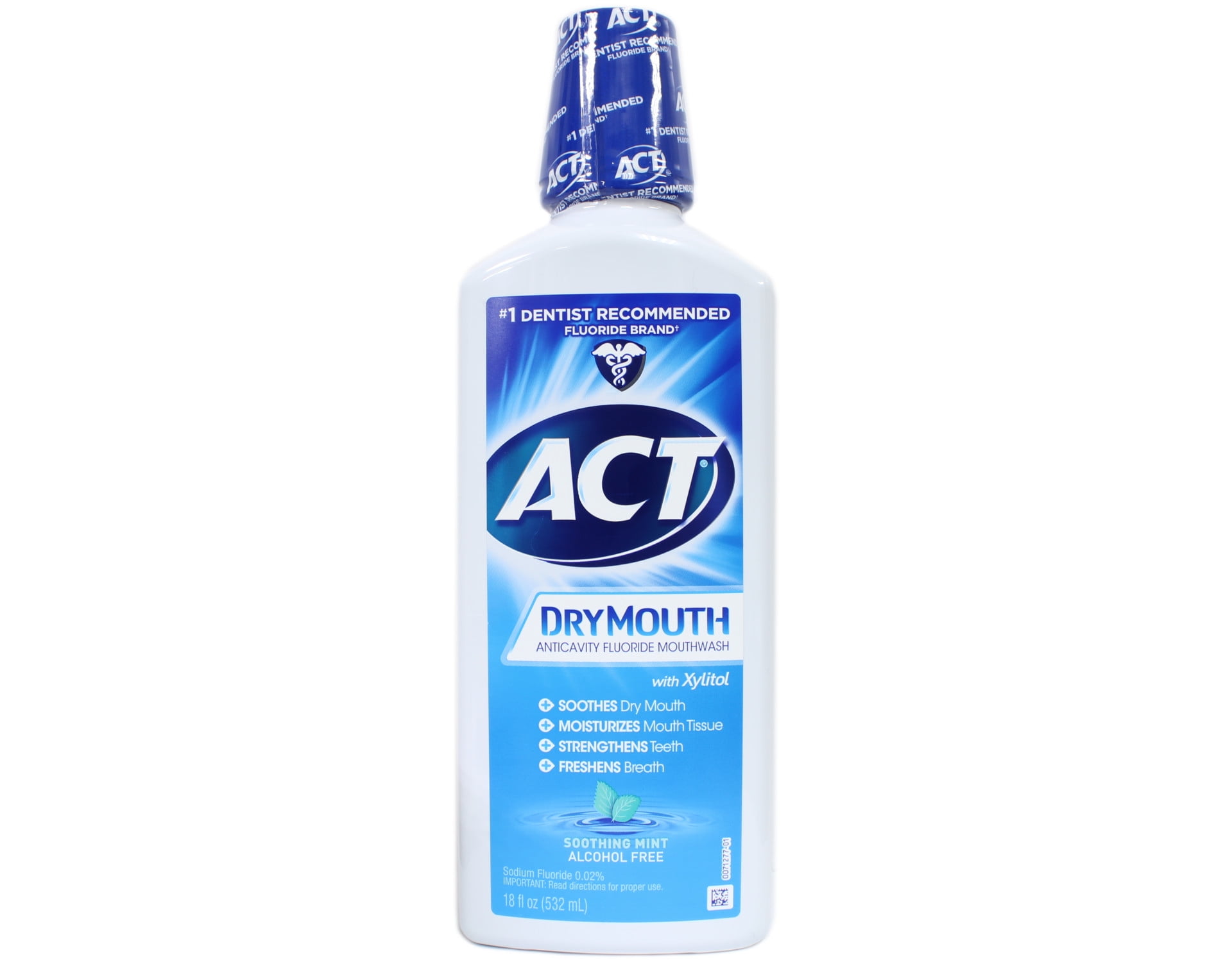 Act Total Care Dry Mouth Anticavity Fluoride Rinse, Soothing Mint - 18 Oz