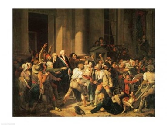 Act of Courage of Monsieur Defontenay Mayor of Rouen Canvas Art - Louis-Leopold Boilly (36 x 24)