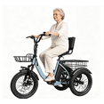thumbnail image 1 of ActBest Folding 3‑Wheel Electric Tricycle for Adults/Seniors, 18"x3.0" Fat Tire E‑Trike, 750W(Peak1200W),48V 10.4Ah Battery, Ideal for Grocery Shopping, Walking Dogs, Carrying Cargo,Blue, 1 of 8