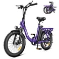 thumbnail image 1 of Actbest 20" Foldable Electric Bike for Adults, 500W Motor, 48V 10.4Ah Removable Battery, 7 Speed, Front Suspension,Fat Tire Folding Ebike, 1 of 7