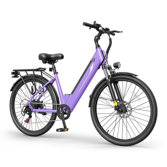 Actbest 26" Electric Bike for Woman, Peak 1200W Motor, 48V 7.8Ah Battery, 7-Speed, Front Suspension, LCD Display, Wide Saddle, Mountain E-Bike for Adults