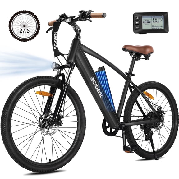 Actbest Core Electric Bike for Adults, 27.5" Step Thru Electric Bicycle, Peak 750W Brushless Motor, 48V Removable Battery, up to 20MPH Cruiser Ebike with 7-Speed (Black)