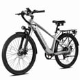 thumbnail image 1 of Actbest Core Electric Bike for Adults,500W Motor Ebike with Front Suspension, 28 MPH Max Speed, 48V 10.4Ah Removable Battery, 7-Speed Peak 1200W E Bicycle,26" Step-Over Ebikes (Silver), 1 of 6