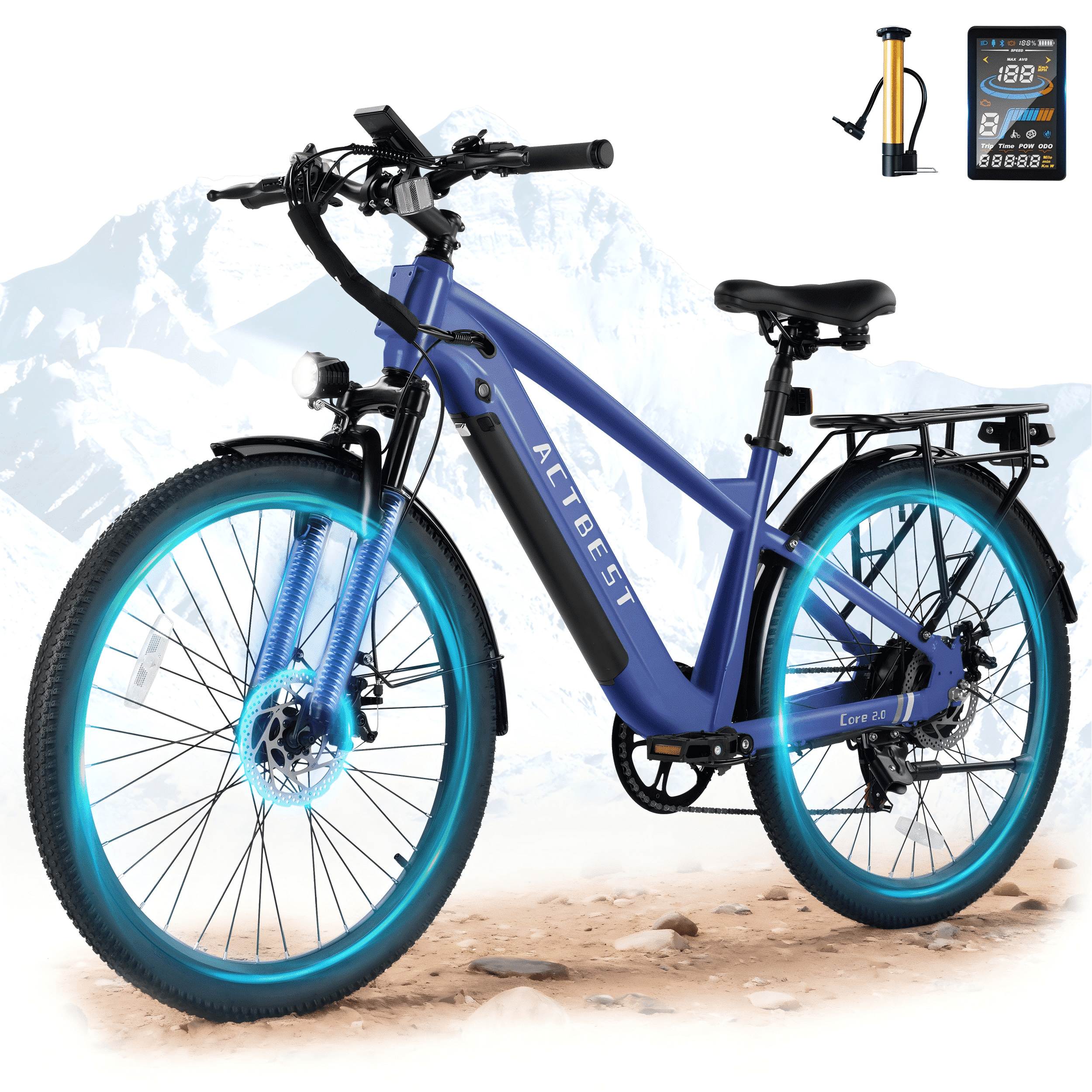 Actbest Core Electric Bike for Adults,750W Motor Ebike with Front