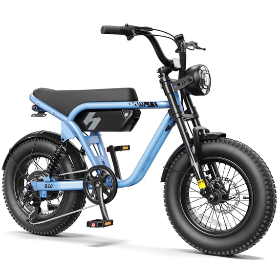 Actbest Electric Bike for Adults, 16"x 4.0" Fat Tire Ebike, 750W (Peak 1500W) 48V 10.4Ah 25MPH Full Suspension, E-Mountain Bicycle