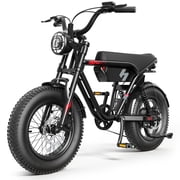 Actbest Fat Tire Electric Bicycle, 16"x 4.0" Fat Tire Ebike, 750W 48V 13Ah 25MPH Full Suspension, Electric Bike for Adults