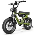 thumbnail image 1 of Actbest Blaze Plus Electric Bike for Adults, 16''x 4.0" Retro Fat Tire Ebike, Peak 750W 20-70 Miles 48V 15.6Ah Full Suspension, Fat Tire Electric Bicycle, 1 of 7