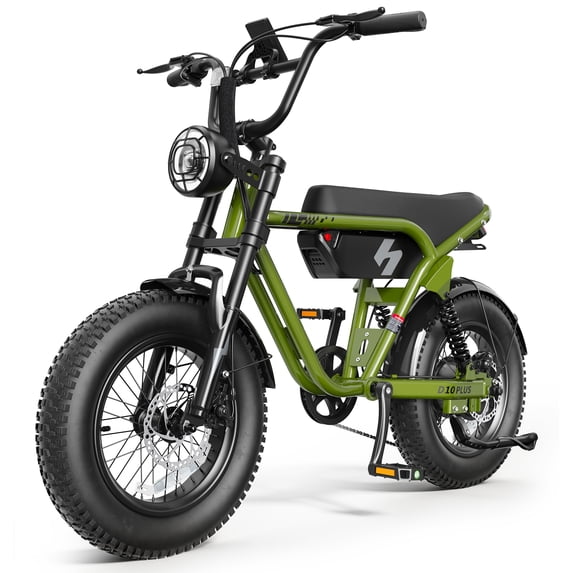 Actbest Blaze Plus Electric Bike for Adults, 16''x 4.0" Retro Fat Tire Ebike, Peak 750W 20-70 Miles 48V 15.6Ah Full Suspension, Fat Tire Electric Bicycle