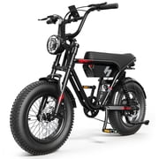 Actbest Blaze Plus Electric Bike for Adults, 16x 4.0" Retro Fat Tire Ebike, Peak 750W 20-70 Miles 48V 15.6Ah Full Suspension, Fat Tire Electric Bicycle
