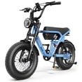 thumbnail image 1 of Actbest Blaze Plus Electric Bike for Adults, 16''x 4.0" Retro Fat Tire Ebike, Peak 750W 20-70 Miles 48V 15.6Ah Full Suspension, Fat Tire Electric Bicycle, 1 of 7