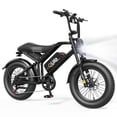 thumbnail image 1 of Plus Electric Bike for Adults, 1500W Peak 28 MPH 20" Fat Tires Electric Bicycle with Dual Suspension & Brakes Motorcycle, E-Bike Black, 1 of 6