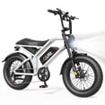 thumbnail image 1 of Plus Electric Bike for Adults, 1500W Peak 28 MPH 20" Fat Tires Electric Bicycle with Dual Suspension & Brakes Motorcycle, E-Bike White, 1 of 6