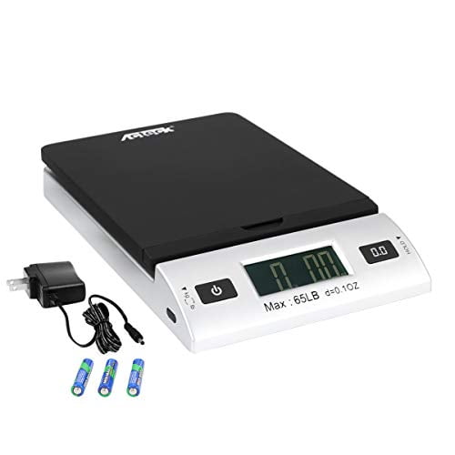 Black Silver 65LB Digital Postal Shipping Scale with Batteries