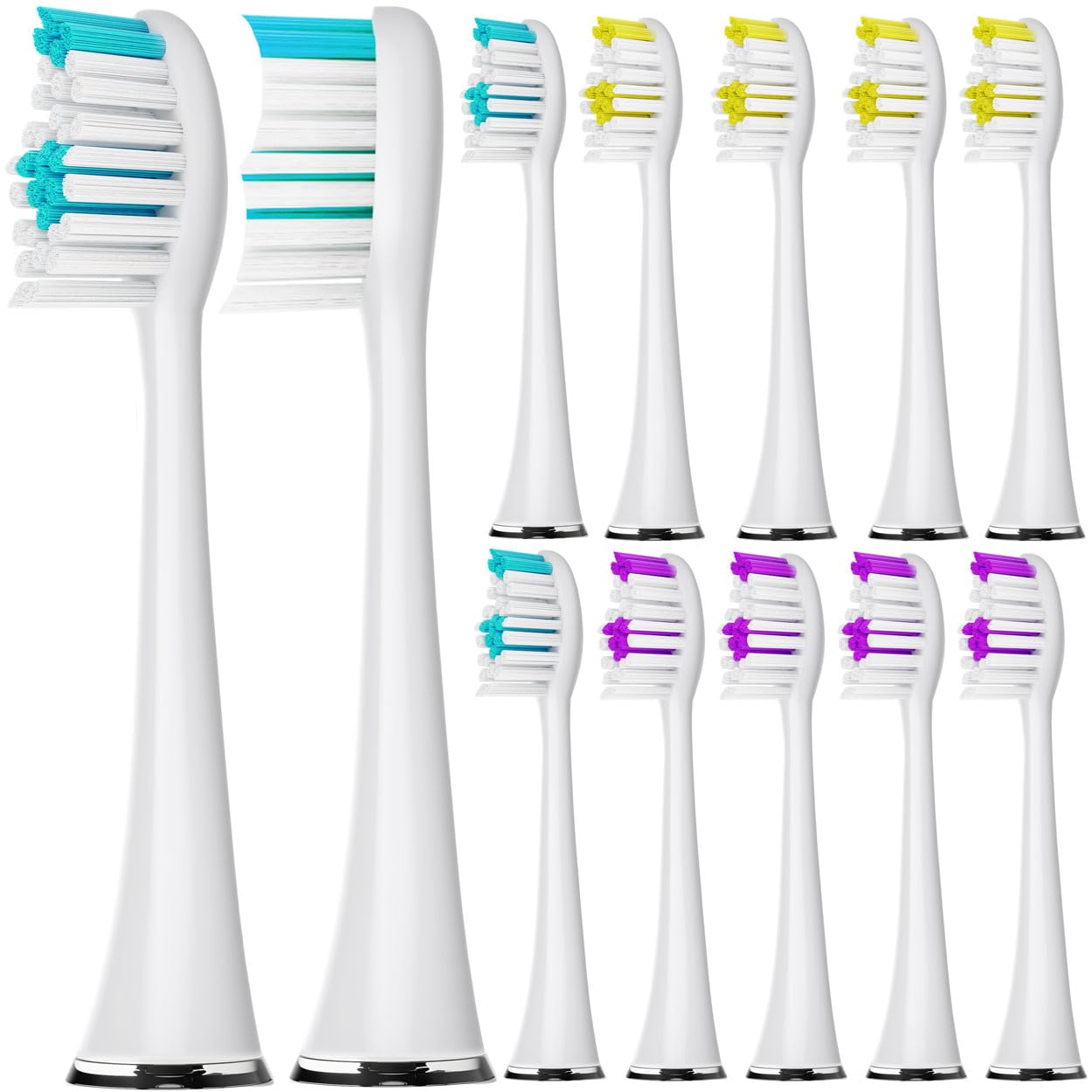Acteh Sonic Edge JetWave Toothbrush Replacement Heads 12 Pack