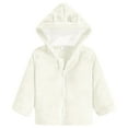 thumbnail image 1 of Actgleam Baby Girls Fleece Jacket Zipper up Hooded Jacket Coat with Cute Ears Hat,Beige,18-24Months, 1 of 7